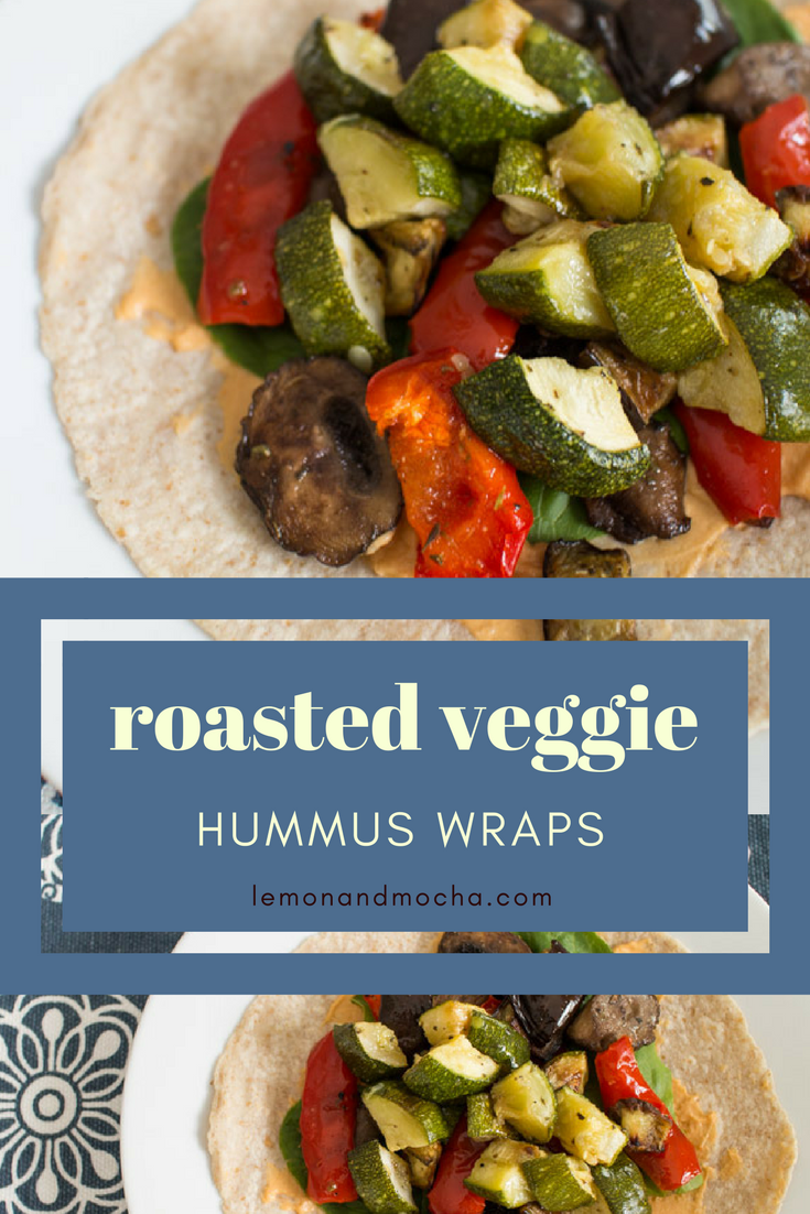 Roasted Veggie Hummus Wraps
